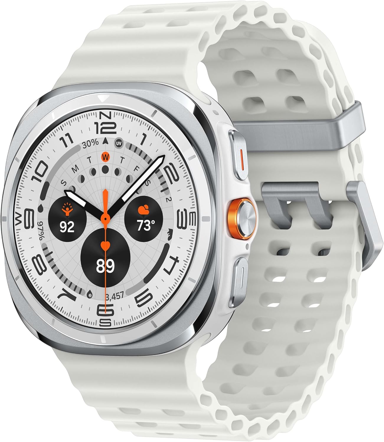 Samsung Galaxy Watch Ultra 47mm LTE AI Smartwatch w/Energy Score, Wellness Tips, Heart Rate Tracking, Sleep Monitor, Fitness Tracker, GPS, 2024,Titanium White [US Version, 1Yr Manufacturer Warranty]