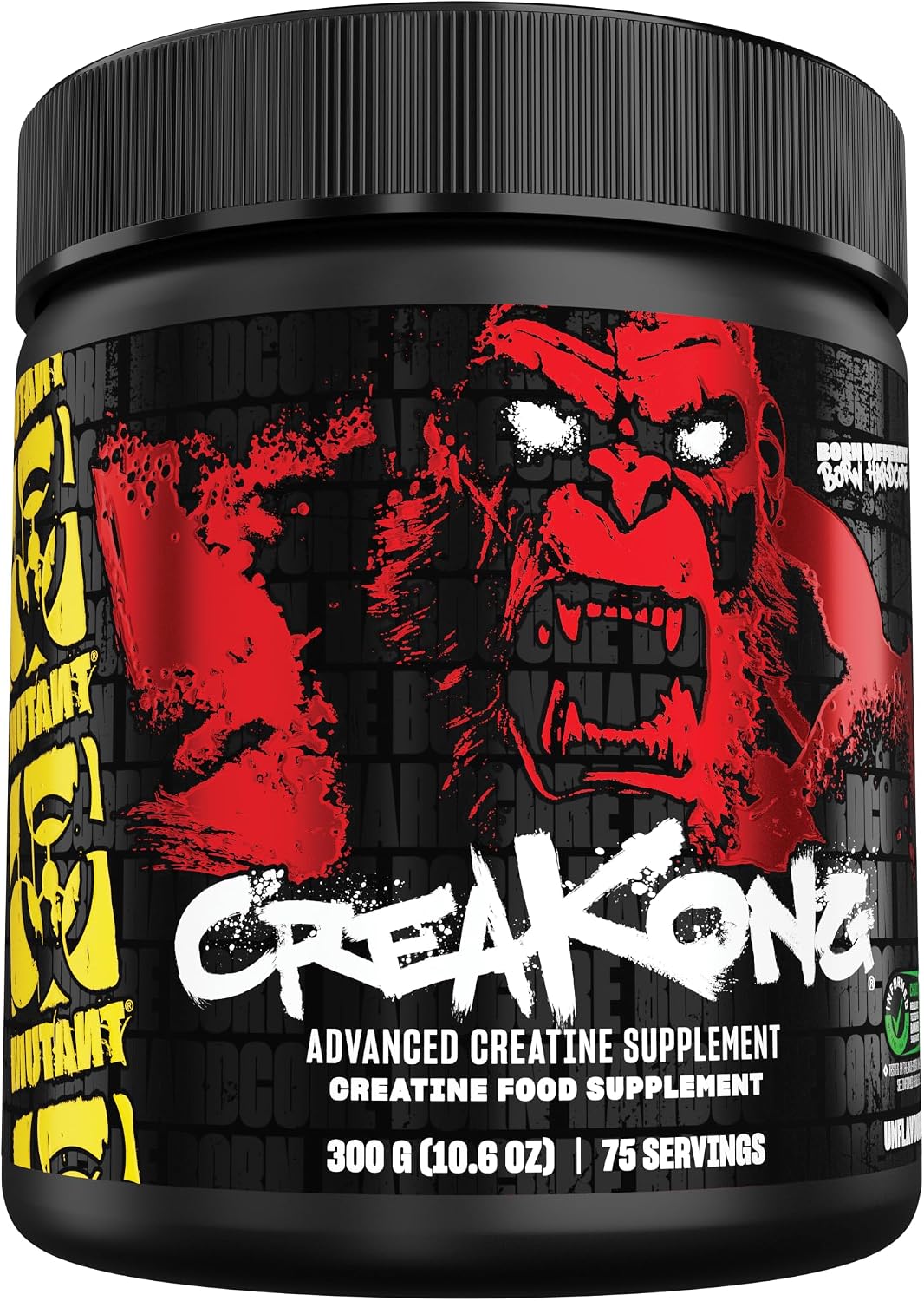 MUTANT CREAKONG – Advanced Creatine Supplement with Triple Creatine Blend for Muscle Strength, Size & Performance – Unflavoured, Banned Substance Tested – 300g (75 Servings)