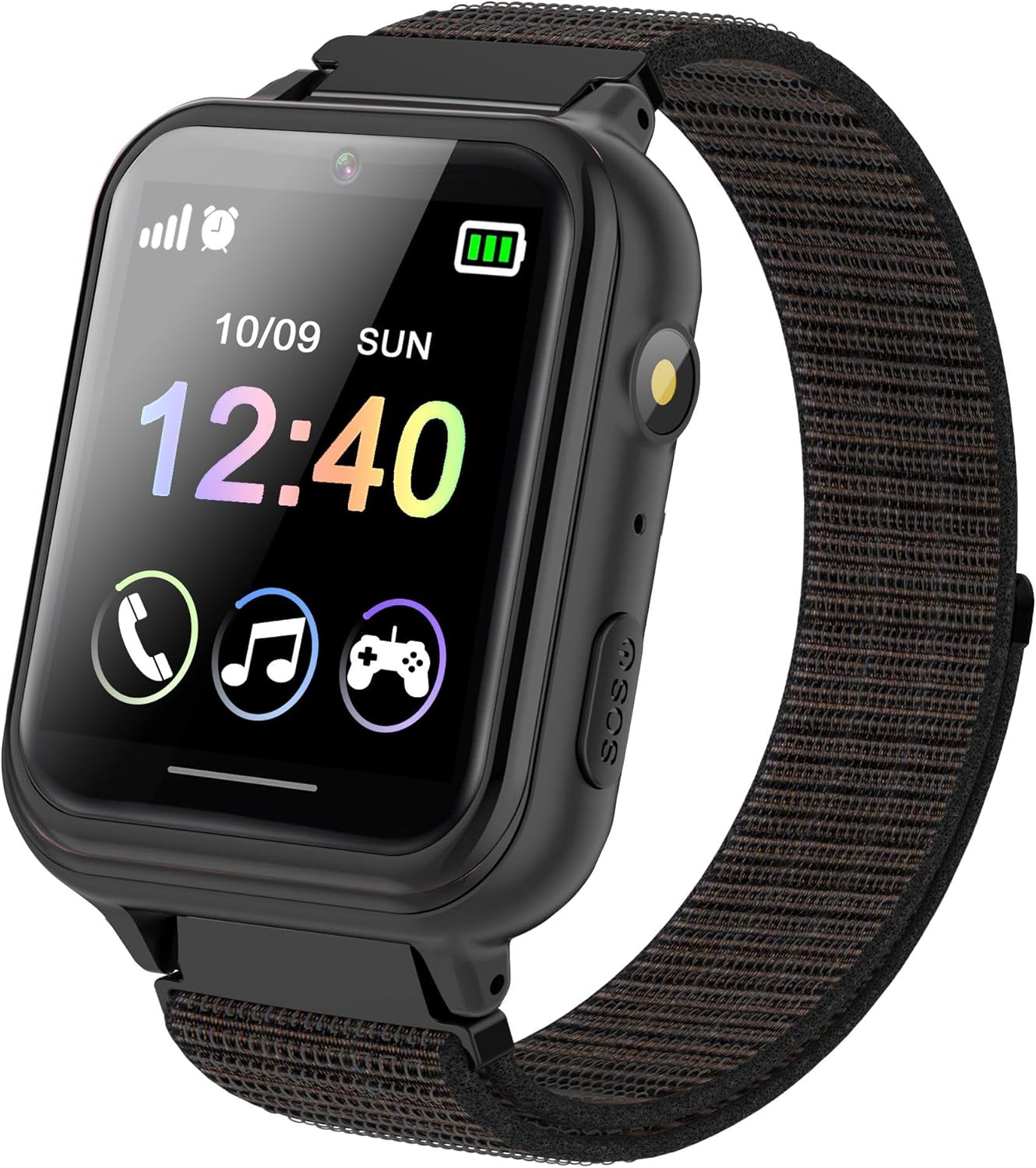 Kids Smart Watch Girls Boys - Smart Watch for Kids Watches Ages 4-12 Years with Nylon Strap 10 Learning Games Camera Music Video Player Alarm Clock Calculator Calendar Torch Children Toys Gifts