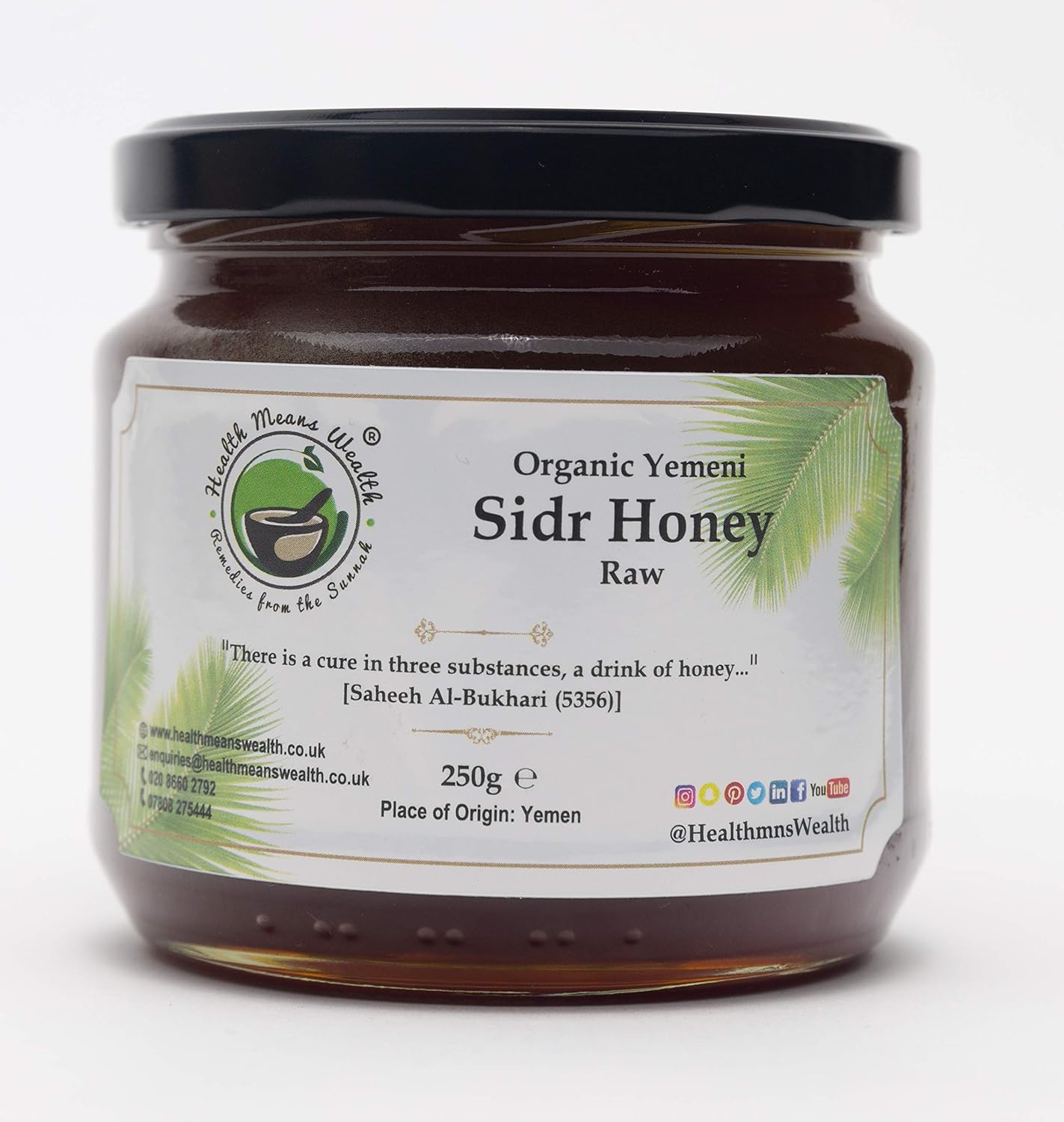 Pure Yemeni Sidr Honey 100% Organic Raw Premium Summer Harvest (250g)