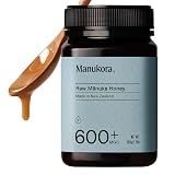Manukora Raw Manuka Honey MGO 600+ from New Zealand, Non-GMO, Monofloral, Traceable from Hive to Hand, Daily Immune Support - 500g (1.1 Lb)