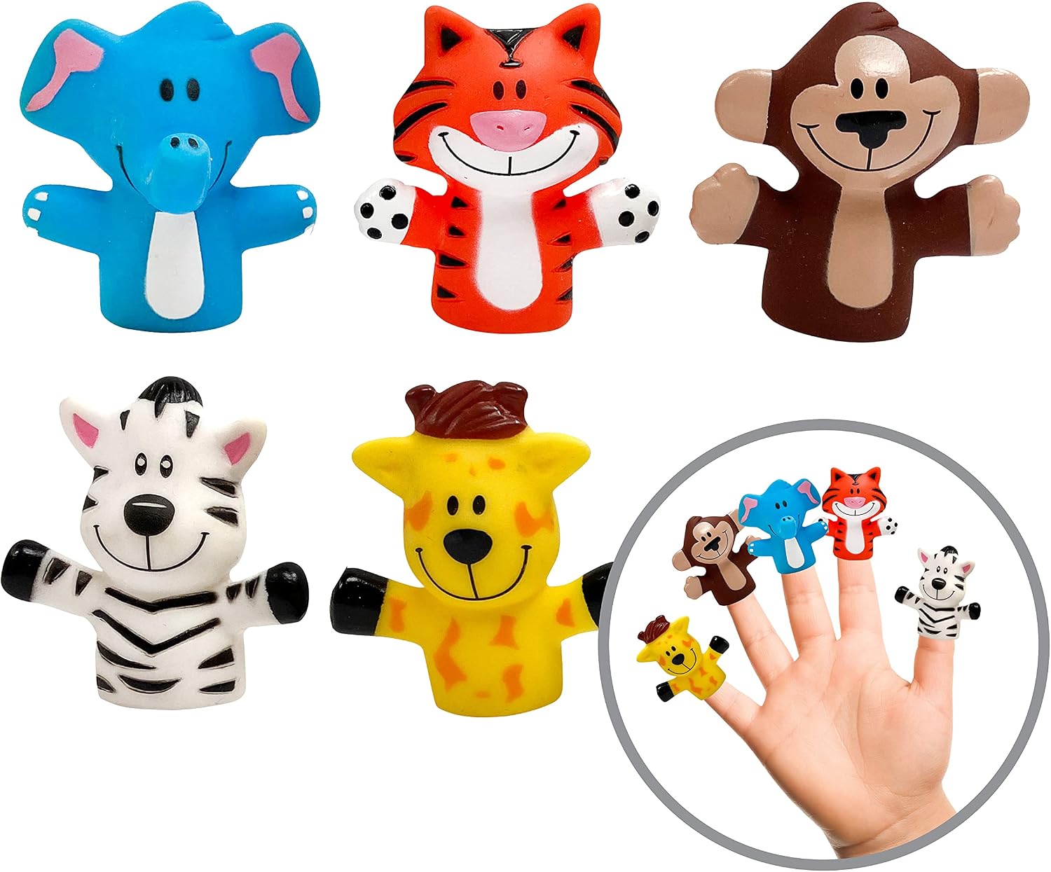 Ginsey Playtex Bath Finger Puppets, 1st Gen,7.5 x 0.5 x 6 inches