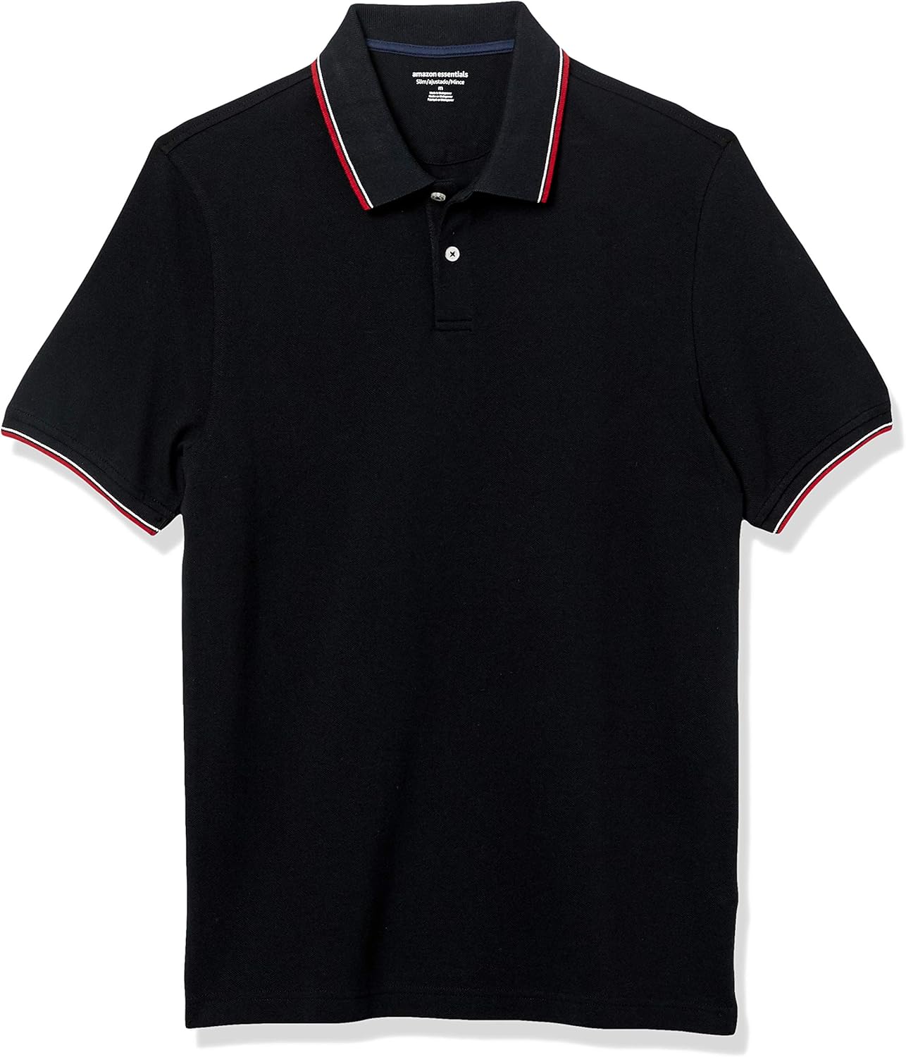 Amazon Essentials Men's Polo Shirts Short Sleeve, Slim-Fit Cotton Pique