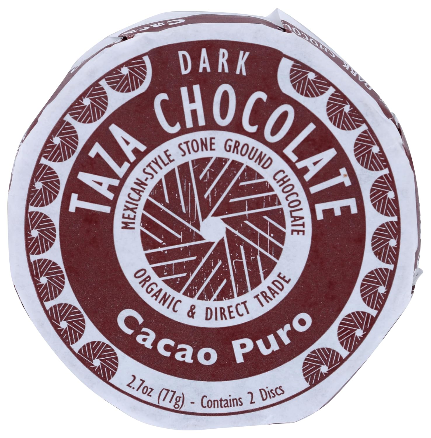 Taza Chocolate Organic Mexicano Disc 70% Dark Chocolate, Cacao Puro, 2.7 Ounce (1 Count), Vegan