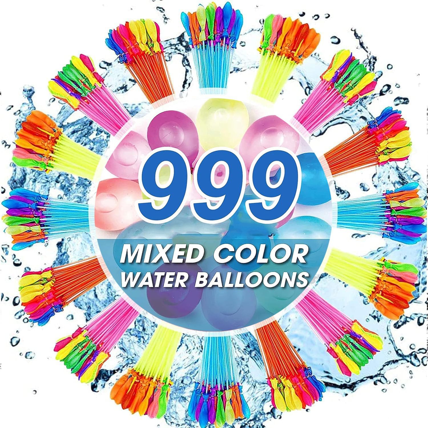 Summer Quick Fill Water Balloons Suitable for Adults and Children's Summer Cooling Total of 999 Balloons