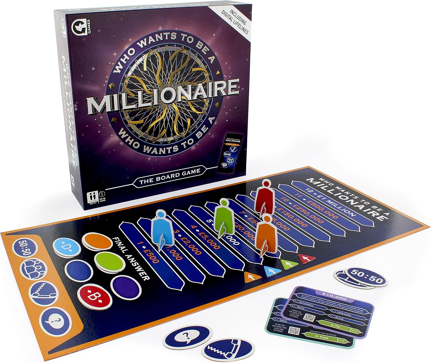 Ginger Fox Who Wants To Be A Millionaire Board Game 2021 Edition - Climb the money ladder to become a (virtual) millionaire!