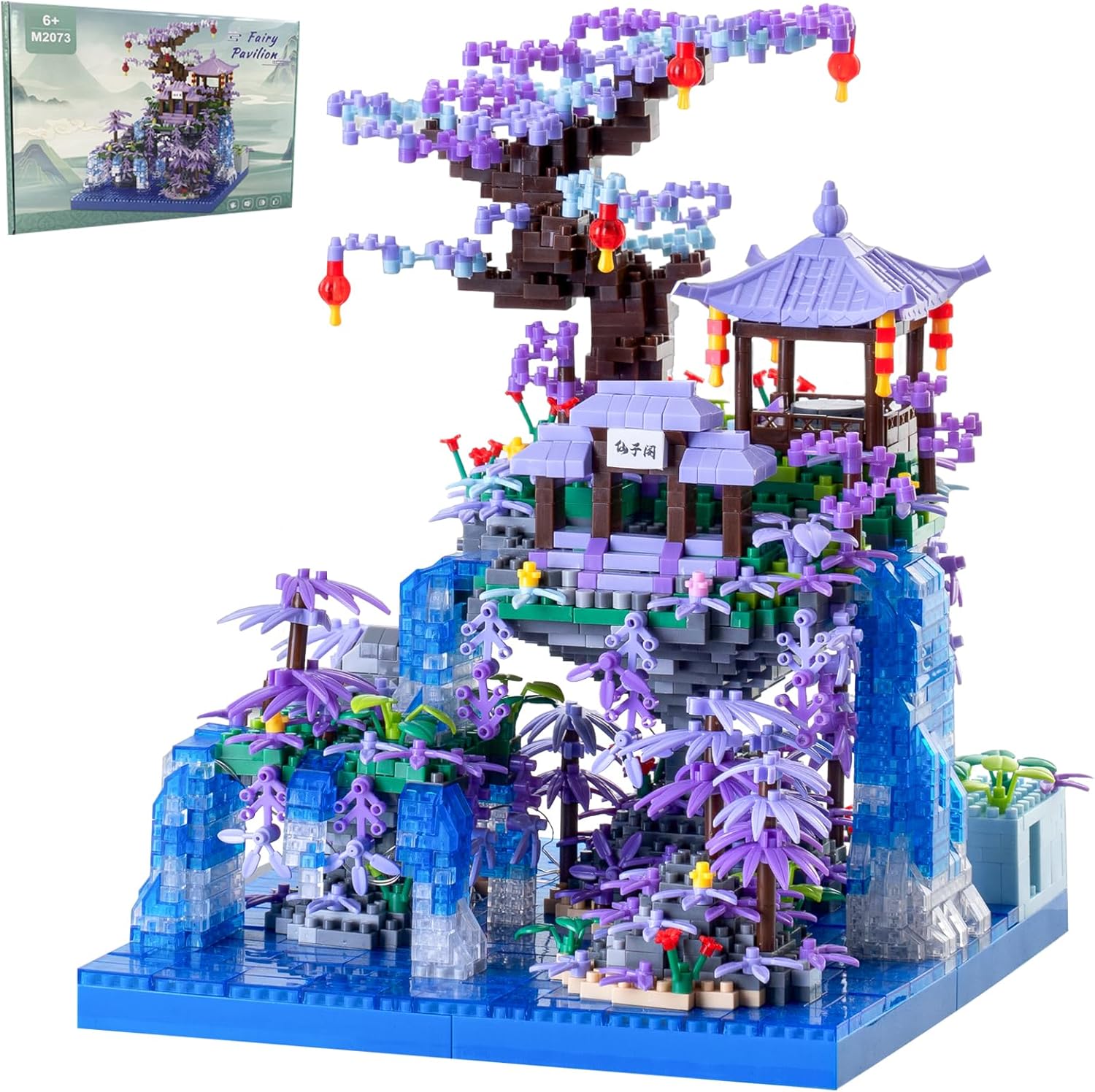 Boyorc Cherry Blossom Treehouse Micro Mini Building Block Sets, Chinese Bonsai Tree House Architecture Model Toy Gifts for Adults and Children(2500+ Pieces)
