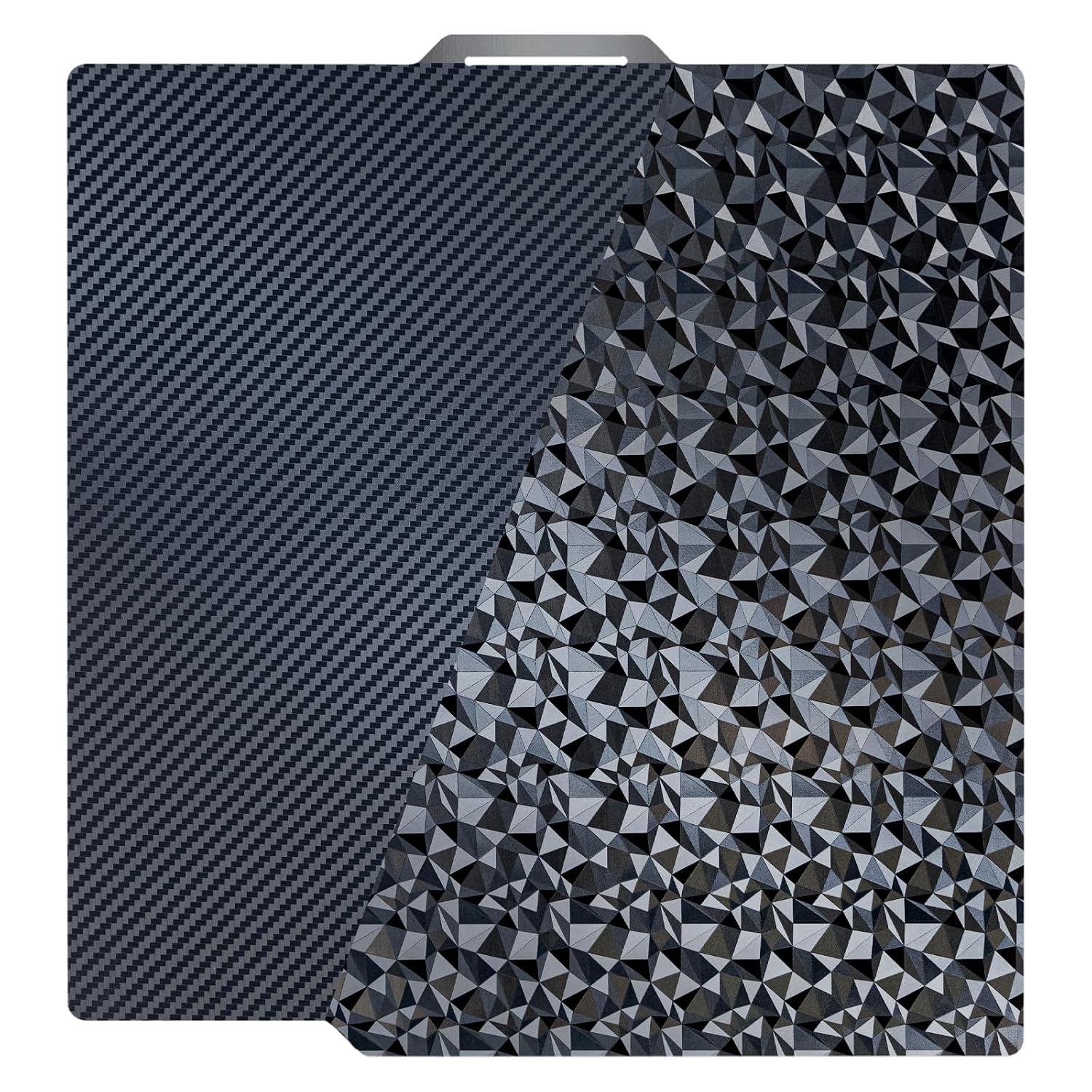 Carbon Fiber PET+ Diamond PEO Printer Bed for BambuLab 3D Printer 257x257mm | X2D/X1/X1C/X1E/P1P/P1S/P2S/A1 Print Bed, 3D Effect Surface Platform, Flexible Spring Steel Sheet