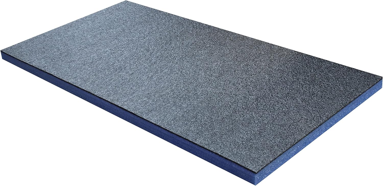 Shadow Foam Medium Sheet – Foam for Tool Box Organisation – 1000mm x 500mm - DIY Cut & Peel Foam Sheet for Tool Boxes & Tool Storage Systems – Drawer Organiser – Blue (30mm Depth)