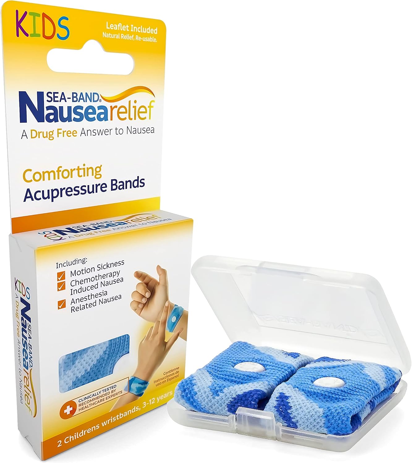 Sea-Band Anti-Nausea Acupressure Wristband for Motion & Morning Sickness, Child, Color May Vary