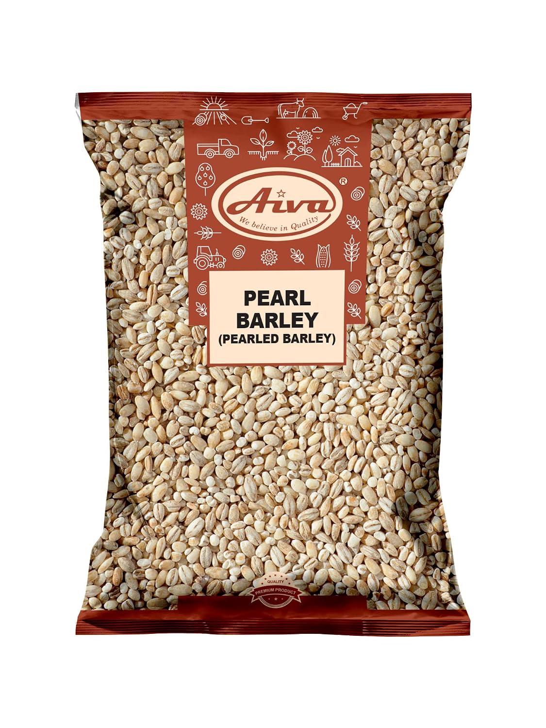 Aiva Pearl Barley (4 LB Bulk) – Whole Grain for Beef Stew, Soups, Salad, Oatmeal, Casseroles, and Cooking, Unhulled Barley, Pantry Staples, Cebada