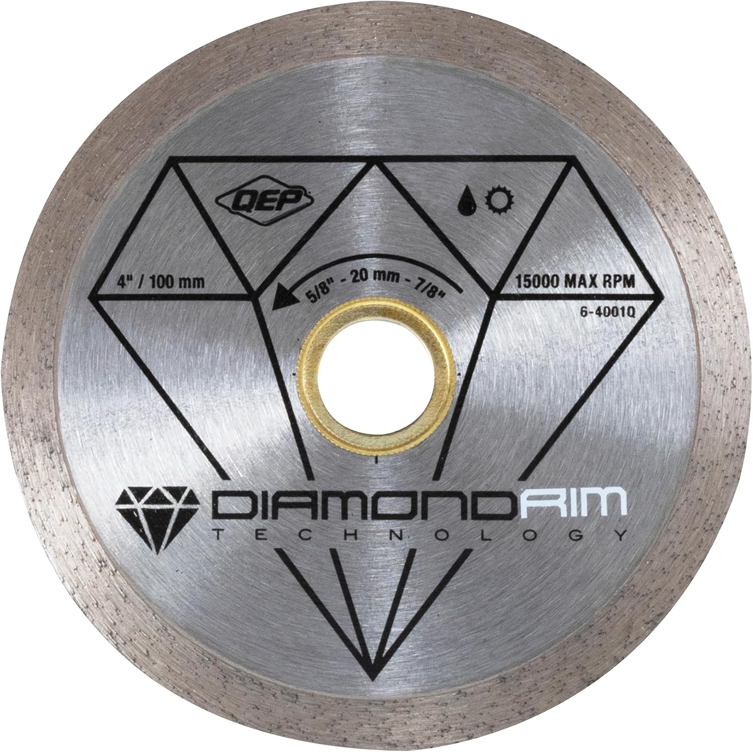 QEP 4" Continuous Rim Diamond Blade - For Wet Cutting of Ceramic Tile