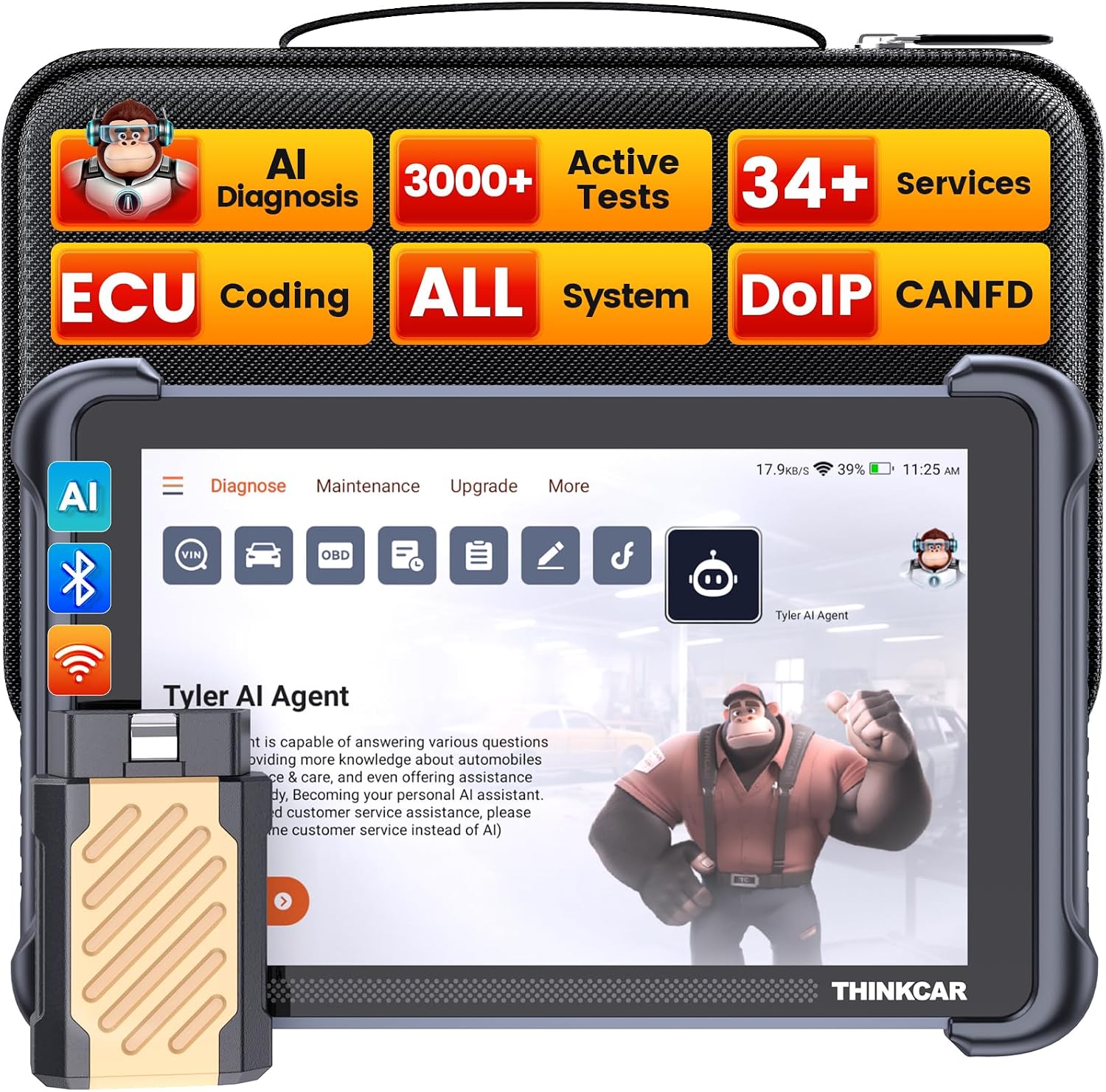 THINKCAR AI+Bidirectional Scan Tool THINKSCAN 689BT Lifetime WiFi Updates