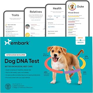 Embark Breed & Health Kit - Dog DNA Test - Discover Breed, Ancestry, Relative Finder, Genetic Health, Traits, COI