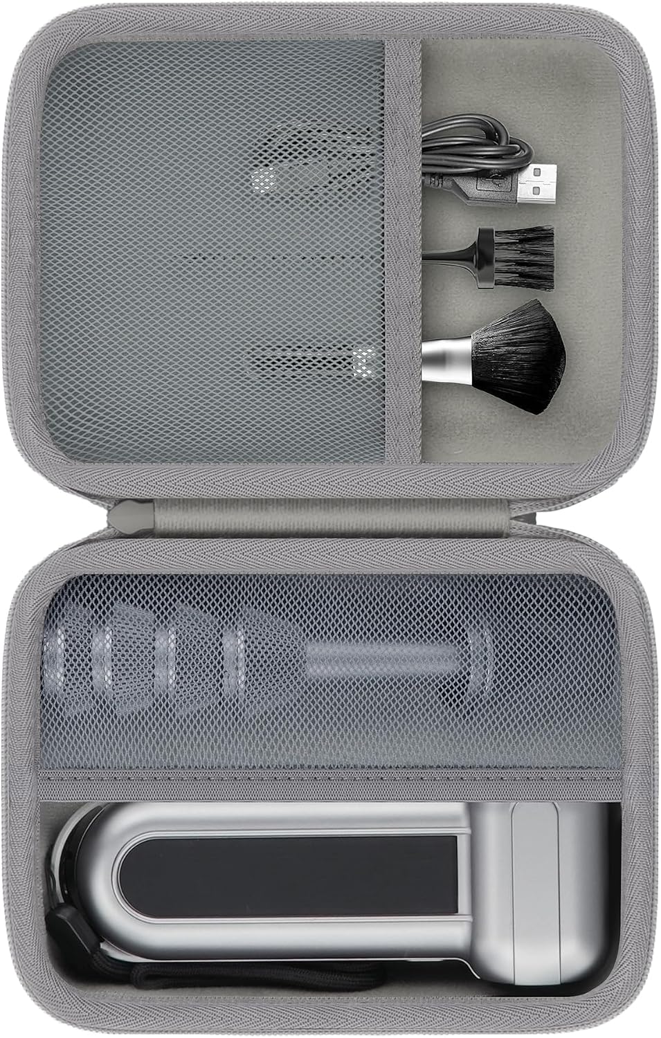 Khanka for WOLFBOX Compressed Air Duster MF100 MF50, Dust Blower and Air Blower Hard Storage Case, Carrying Bag with Mesh Pocket for WOLFBOX MF100 MF50 Accessories, Case Only