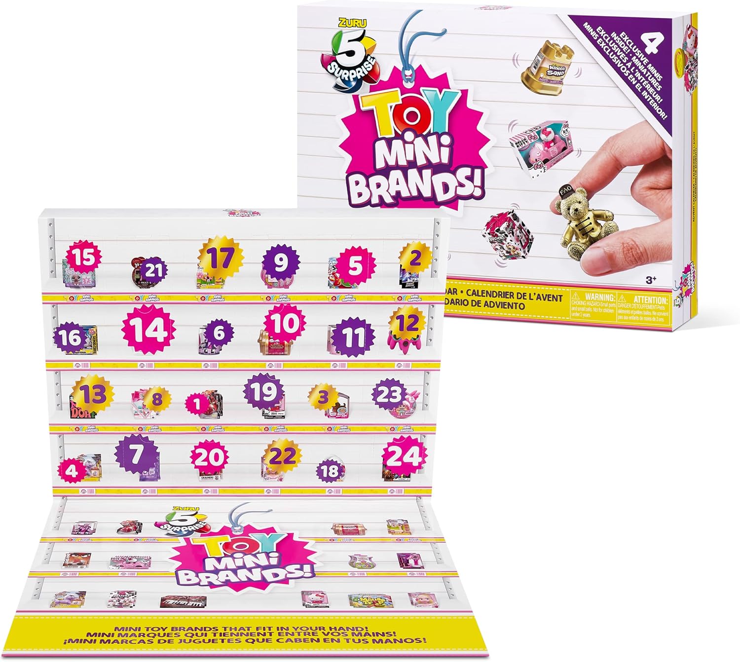 Mini Brands Toys Limited Edition Advent Calendar by ZURU - 24 Day Advent Calendar, Includes 4 Exclusive Minis, Real Miniature Brands Collectibles