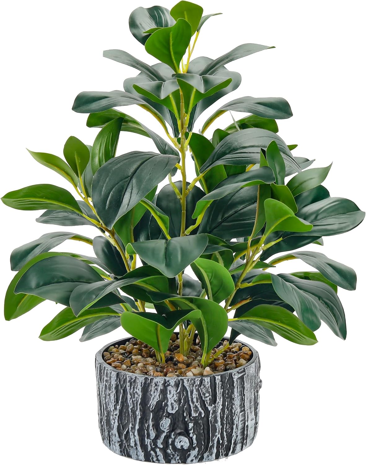 Der Rose Fake Plants Artificial Plants Indoor with Black and White Striped Pots for Room Home Bathroom Bedroom Kitchen Decor