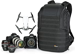 Lowepro ProTactic 450 AW II Black Pro Modular Backpack with Recycled Material, Camera Bag for Professional Use, for Laptop Up to 15", Backpack for Professional Cameras and Drones, LP37177-GRL, Black