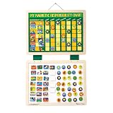 Melissa & Doug Deluxe Wooden Magnetic Responsibility Chart With 90 Magnets
