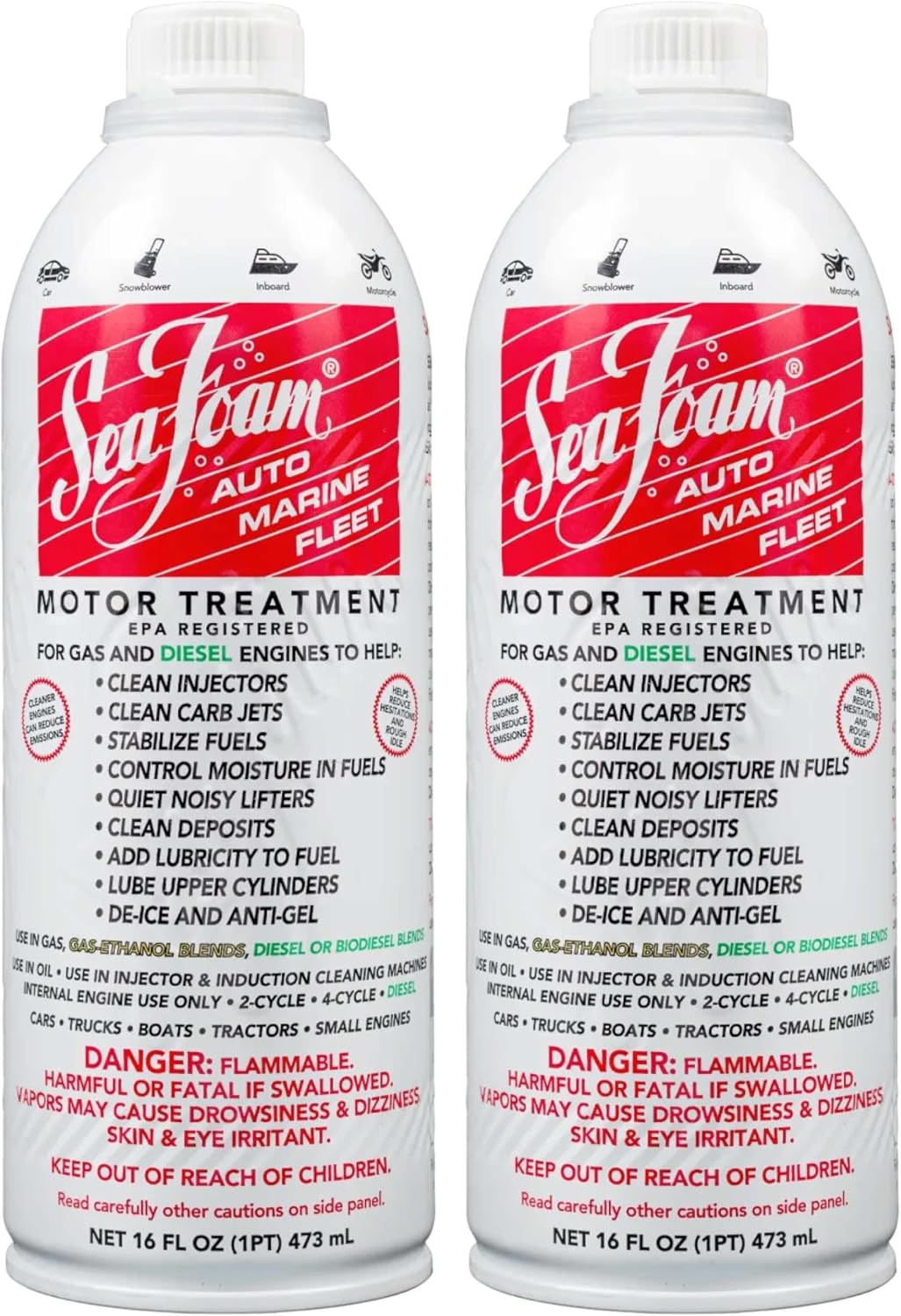 Sea Foam Motor Treatment | Fuel & Oil Treatment | 16 oz, Pack of 2