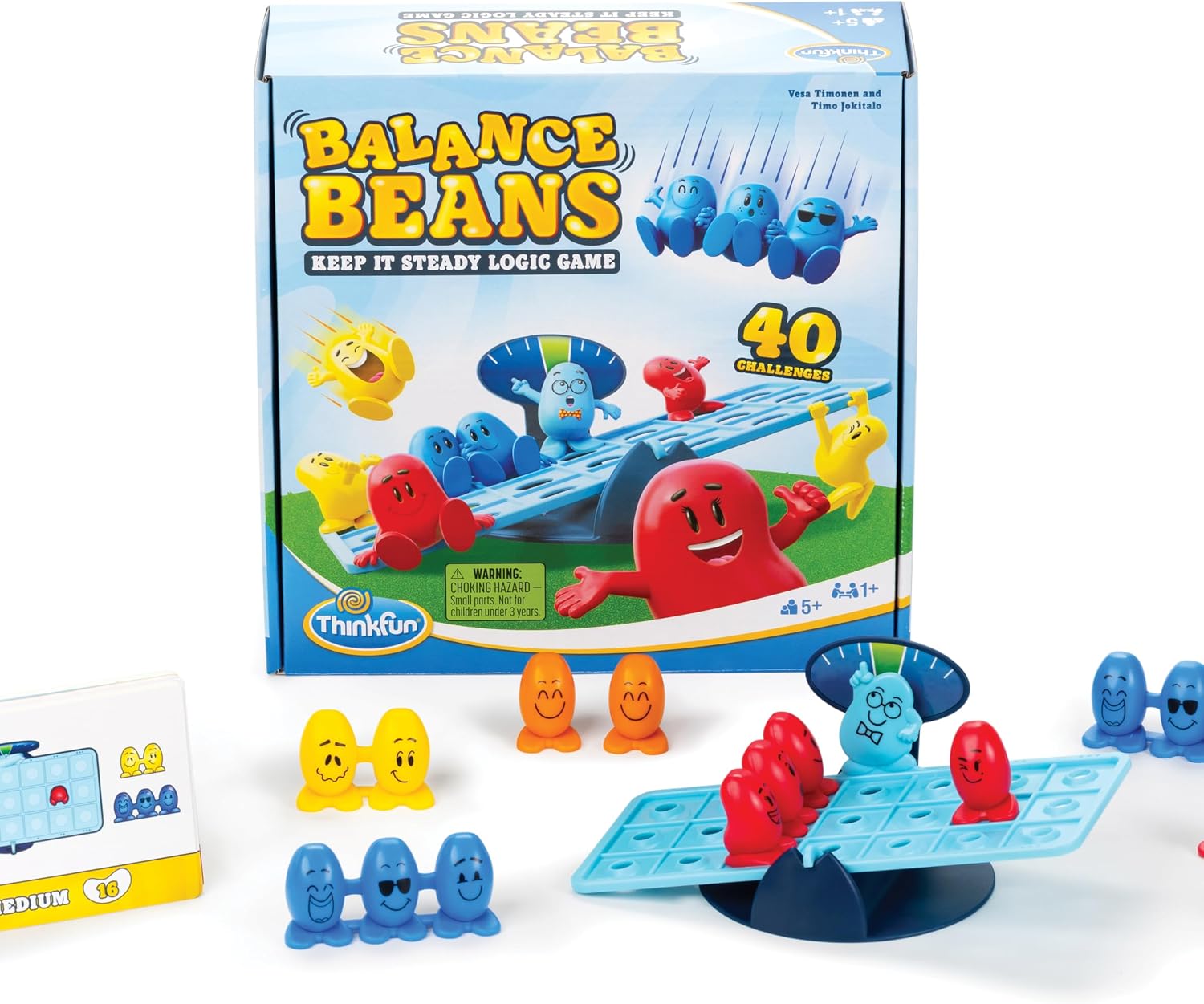 ThinkFun Balance Beans | Teaches Early Math & Logic Skills | 40 Challenges | for Kids Ages 5+
