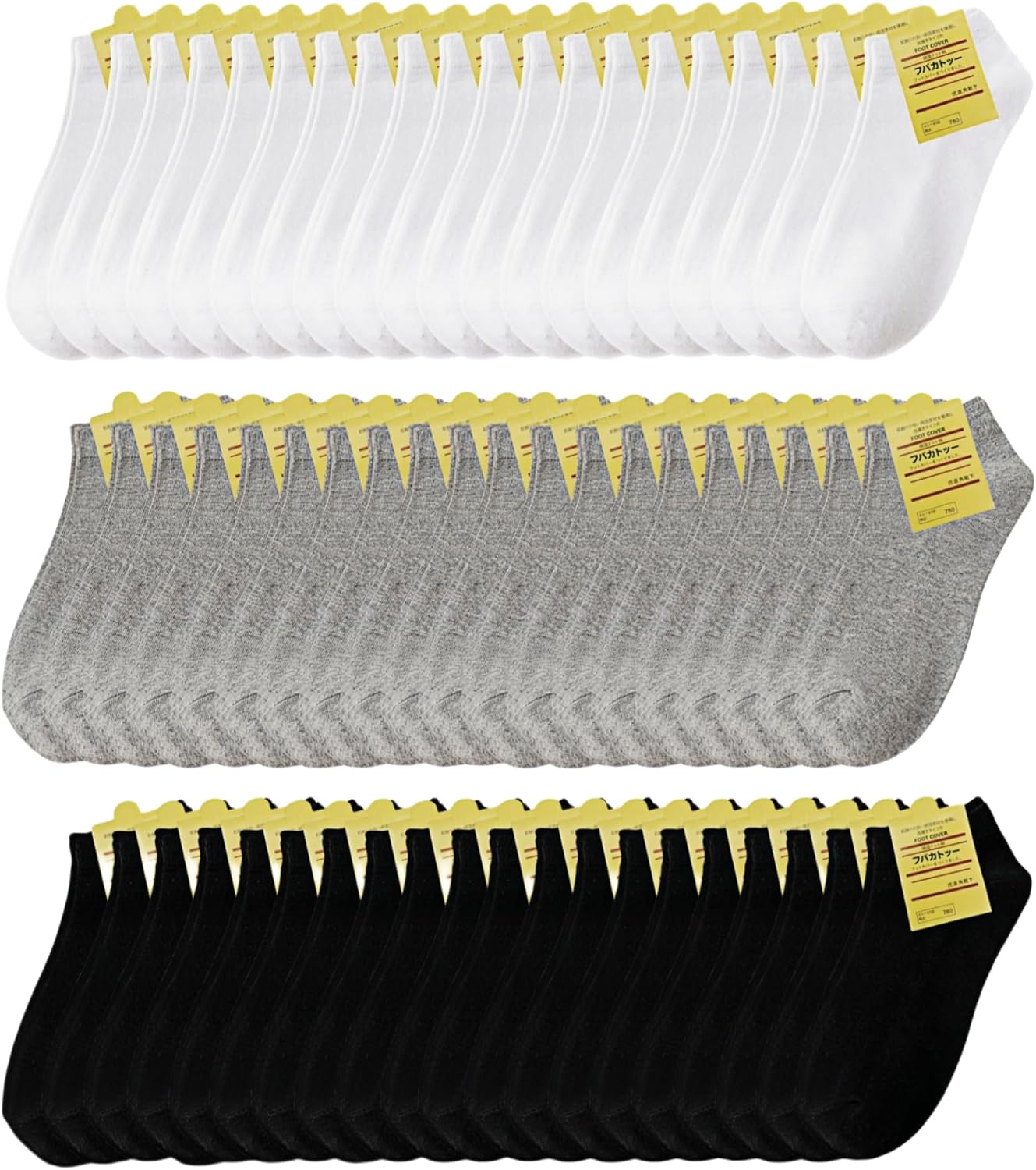 Bulk Socks 60 Pairs Individually Wrapped For Mens & Women One Size
