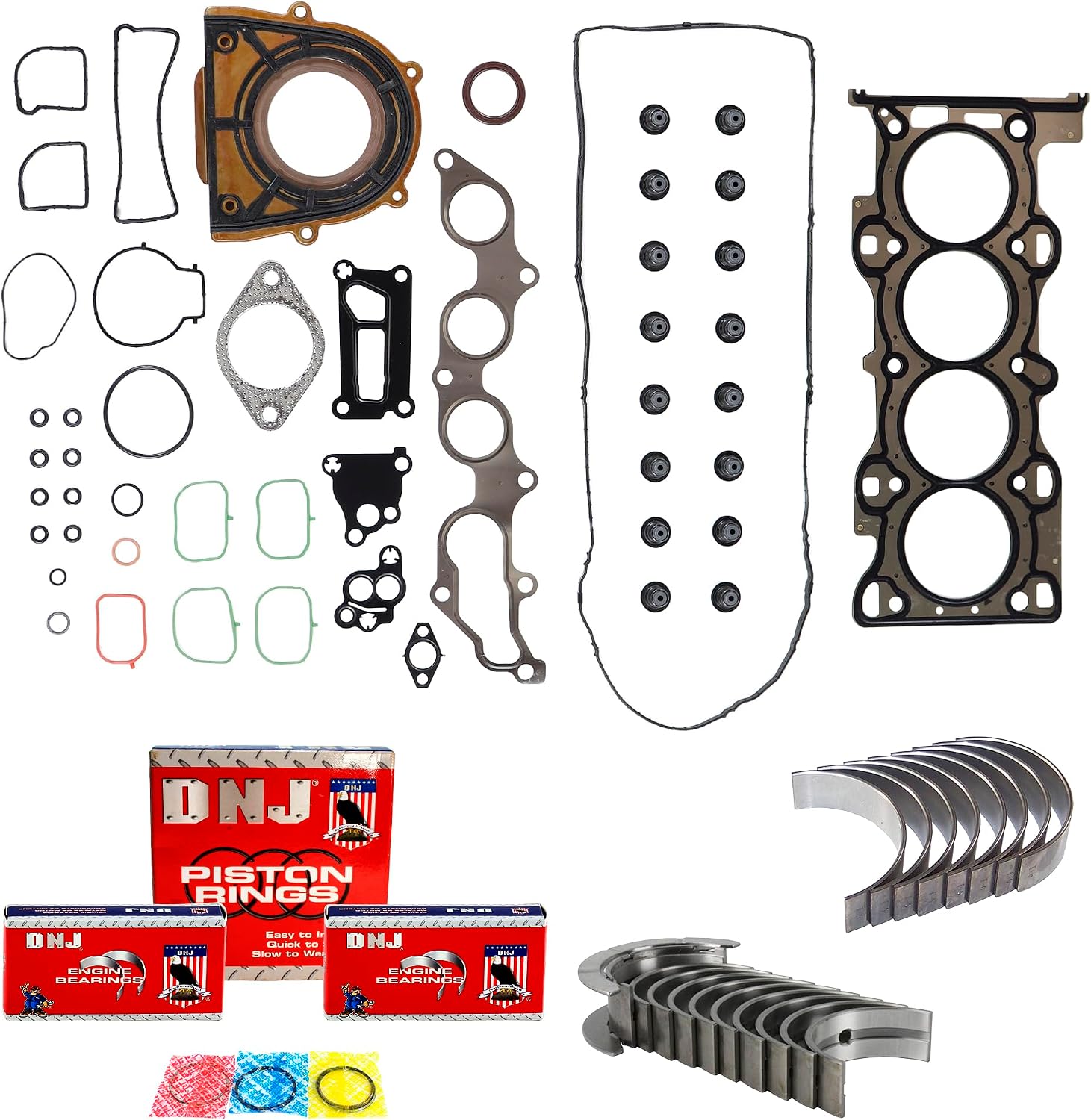 DNJ RRK478A Engine Re-Ring Kit for 2006-2010 Mazda 3 5 6 2.3L L4 16V DOHC 2260cc