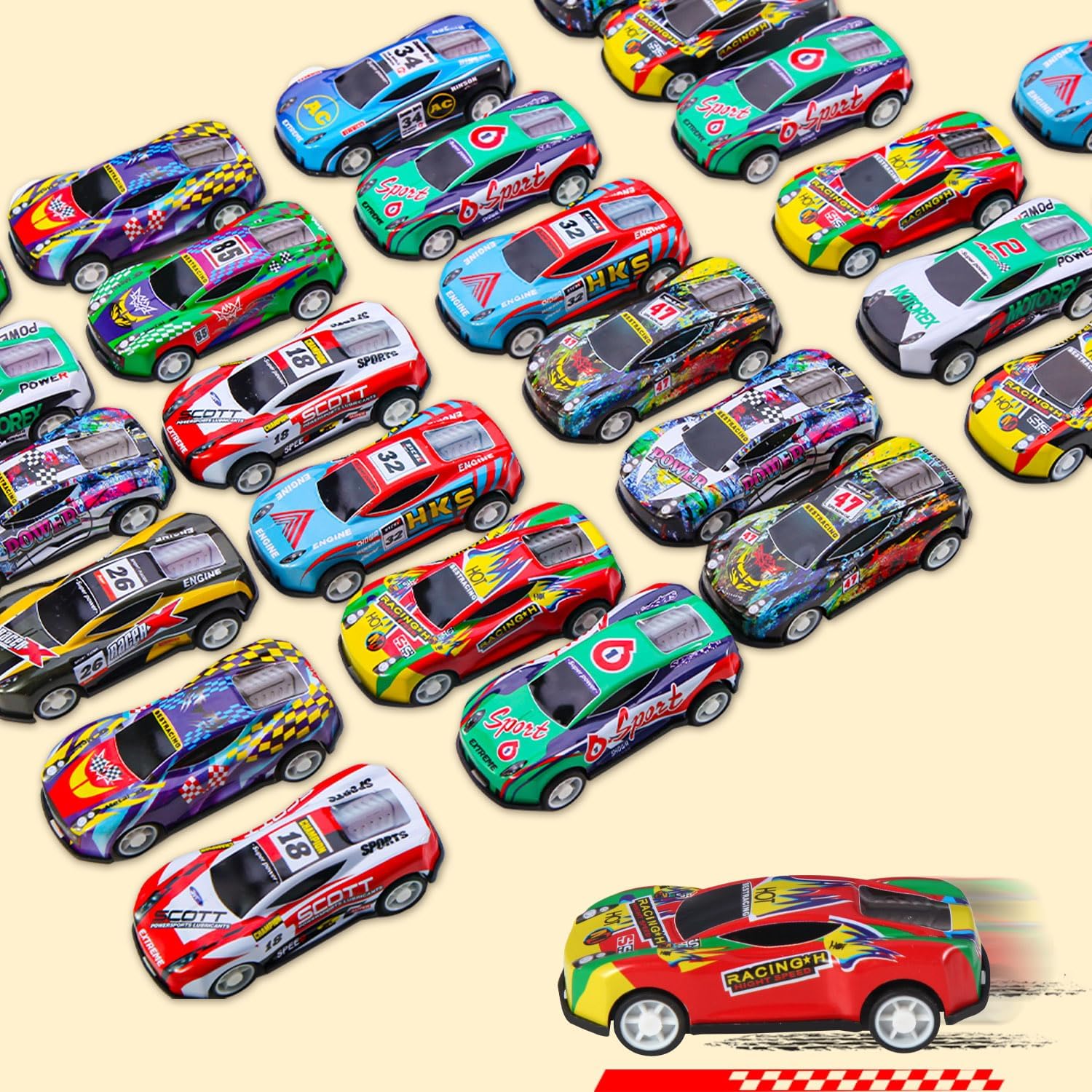 TGXLAK Pull Back Cars for Kids,27 Pcs Metal Diecast Cars, Small Car For Kids, Pinata Fillers for Boys Girls Toddlers Birthday Party.