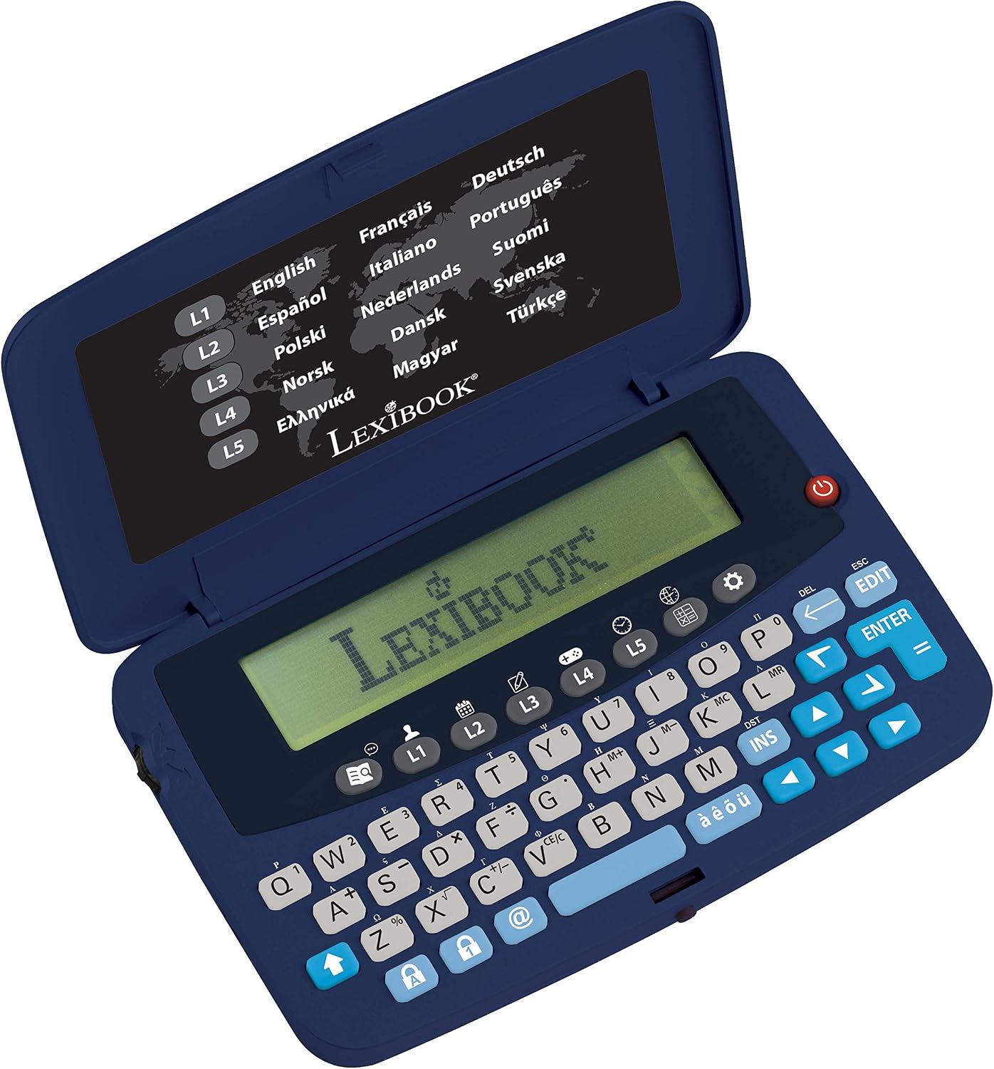 Lexibook 15-Language Translator, Integrated euro converter, Battery, Purple/Black, NTL1570