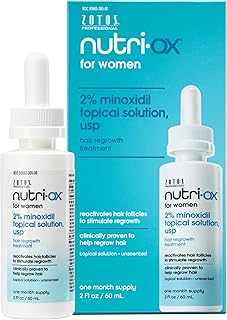 NUTRI-OX 2% Minoxidil for Women | Topical Hair Regrowth Treatment |One Month Supply | 2 Fl Oz