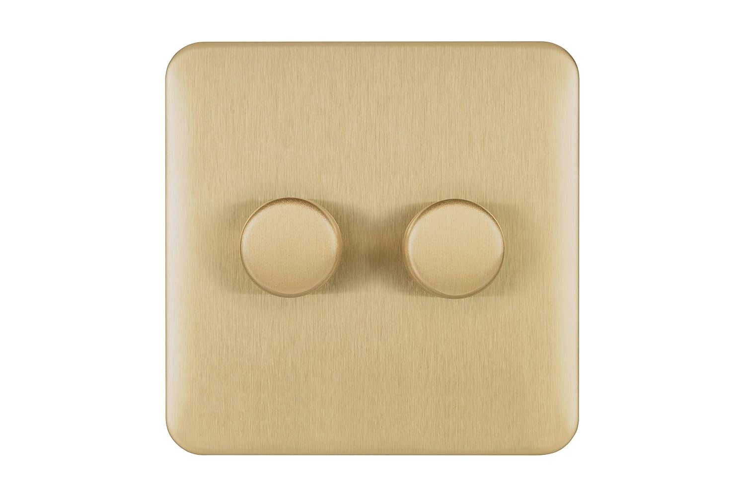Schneider Electric GGBL6022CSBS Schneider Electric Lisse Screwless Deco Uni Dimmer 2G 2way 250W/VA SB, 250 W, 240 V, Satin Brass