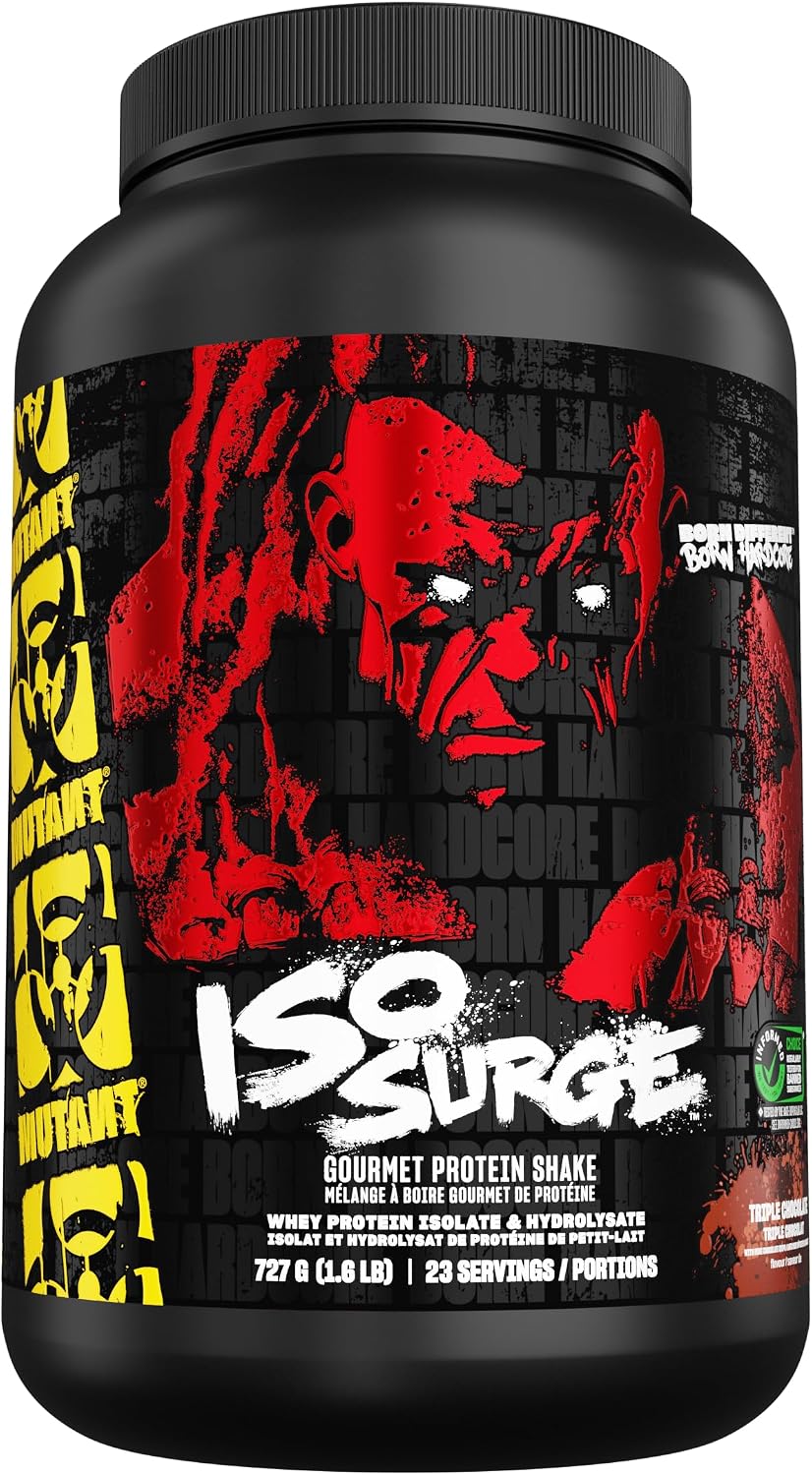 MUTANT ISO Surge | Whey Isolate Protein Powder | 25g Protein, Fast-digesting whey Protein Isolate & whey hydrolysate, Gourmet Flavors | 727 g | Triple Chocolate
