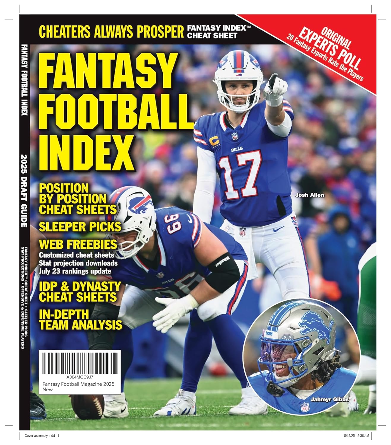 Fantasy Football Index Book 2025. Full Player and Team Reviews, Cheat Sheets, Experts' Guide, Best of the Rookies, Advice & Analysis Magazine