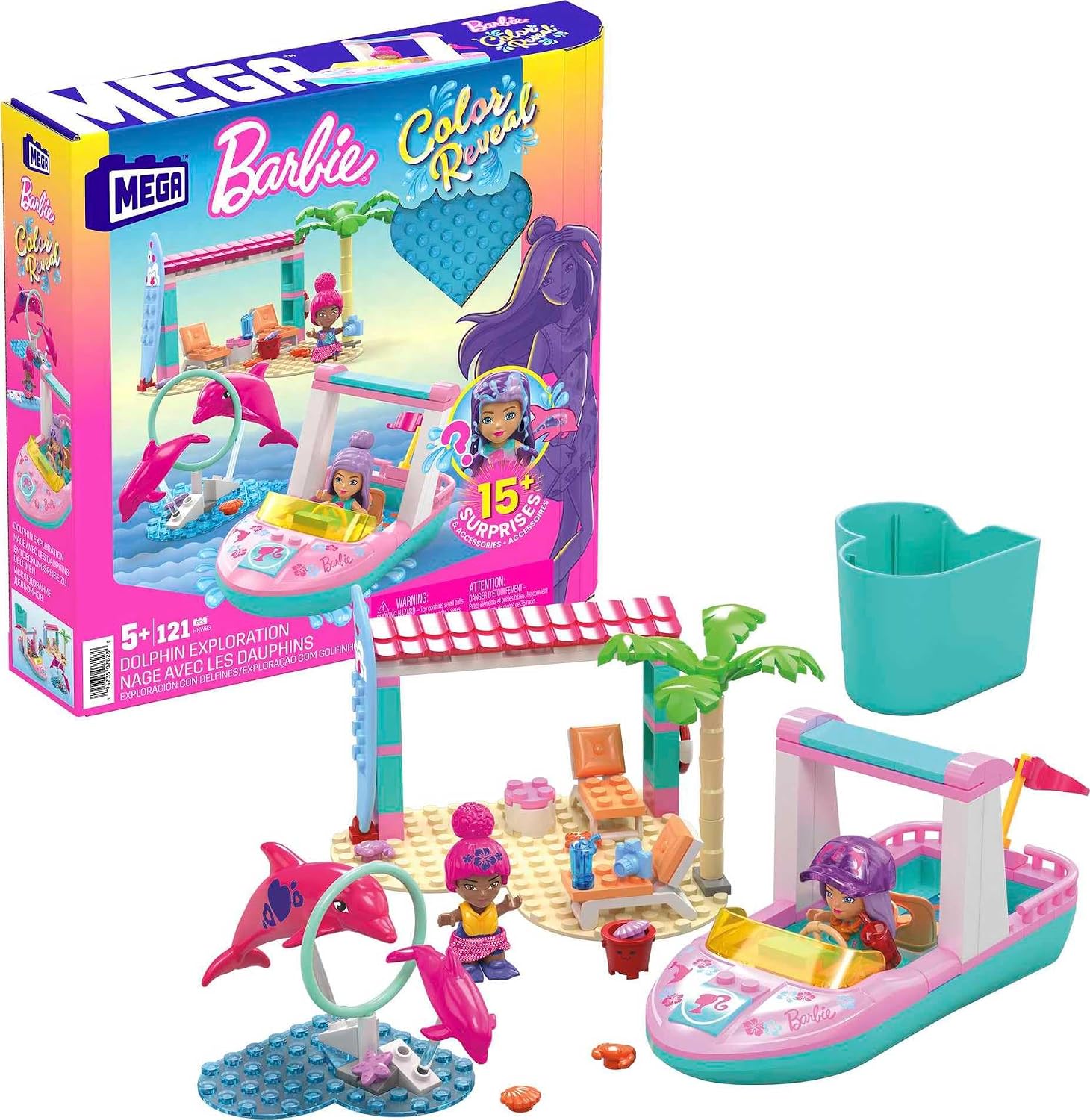 MEGA Barbie Color Reveal Dolphin Exploration