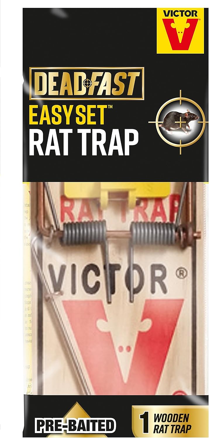 Victor 20300402 Deadfast Easy Set Rat Trap, Wooden