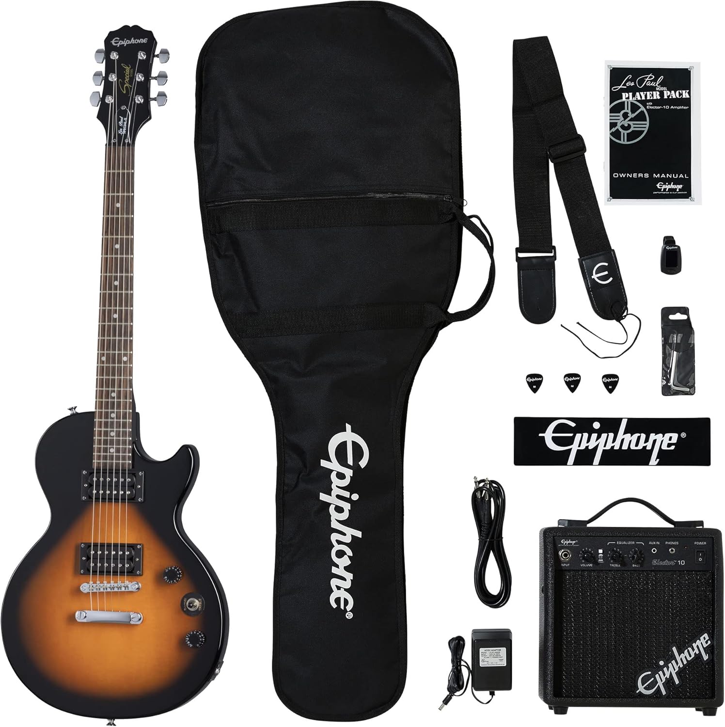 Epiphone Les Paul Player Pack, Vintage Sunburst