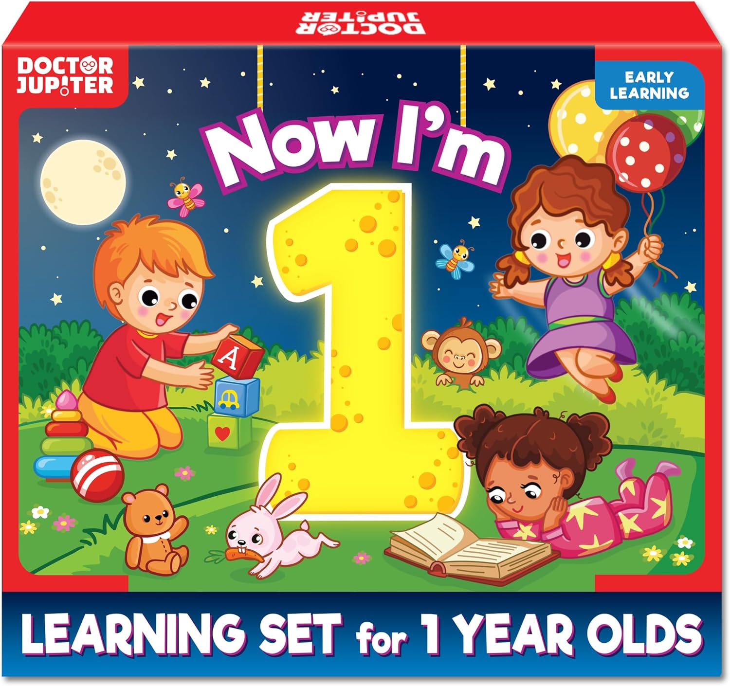 Doctor Jupiter Now I AM 1 | Educational Learning Toy for 1 Year Olds | Birthday Gift Ideas for Boys & Girls Ages 1+ | Preschool Learning Activities