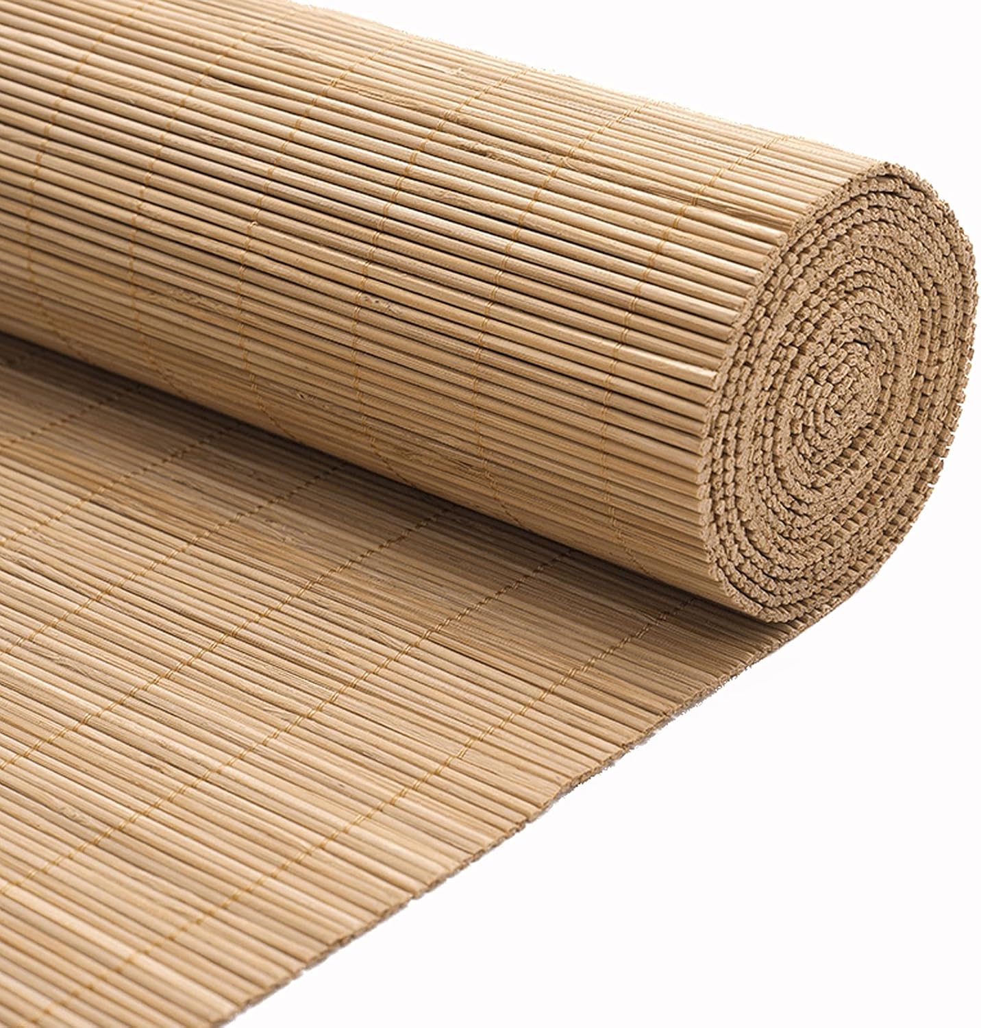Non-Transparent Bamboo Roller Blind, Sun Protection Roll Up Window Blind, 50-160cm Wide Shades, for Windows/Doors/Balconies, with Side Pull (120x200cm/47x79in)