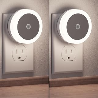 Night Light, Night Lights Plug into Wall [2Pack], Nightlight with Light Sensors, LED Night Light for Kids Room, Baby Night Light, Bathroom Night Light, Stair Lights, Hallway Light, Cool White