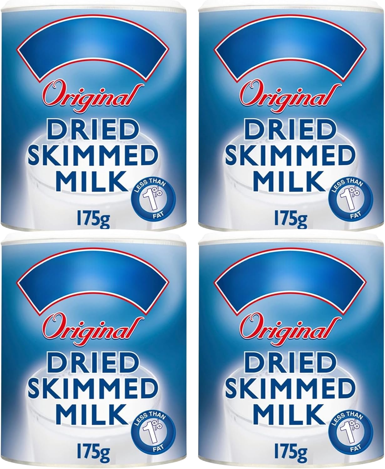 Dried Milk Powder Bundle with Original Dried Skimmed Milk Powder by Marval 175g (4 Pack)