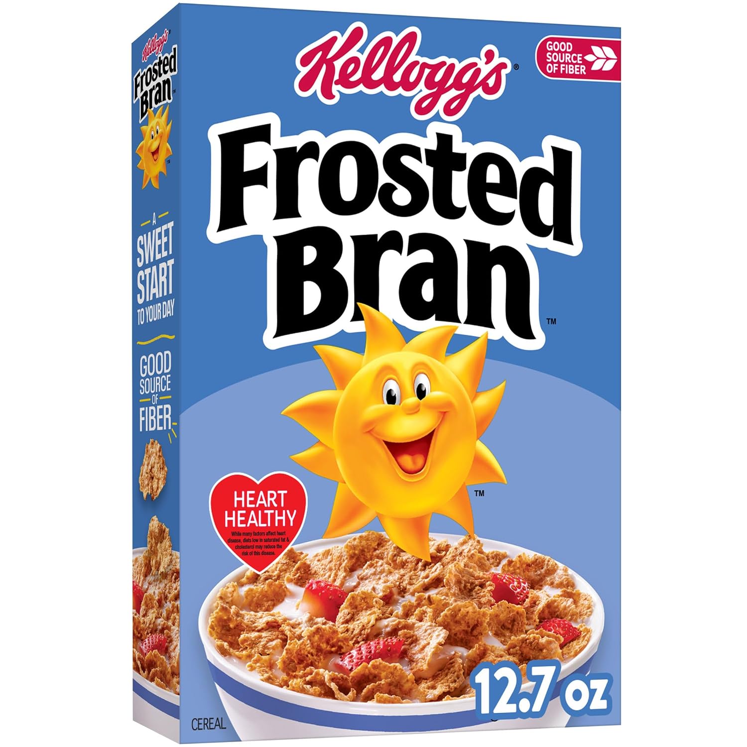 Kellogg's Frosted Bran Breakfast Cereal, Fiber Cereal, Family Breakfast, Original, 12.7oz Box (1 Box)