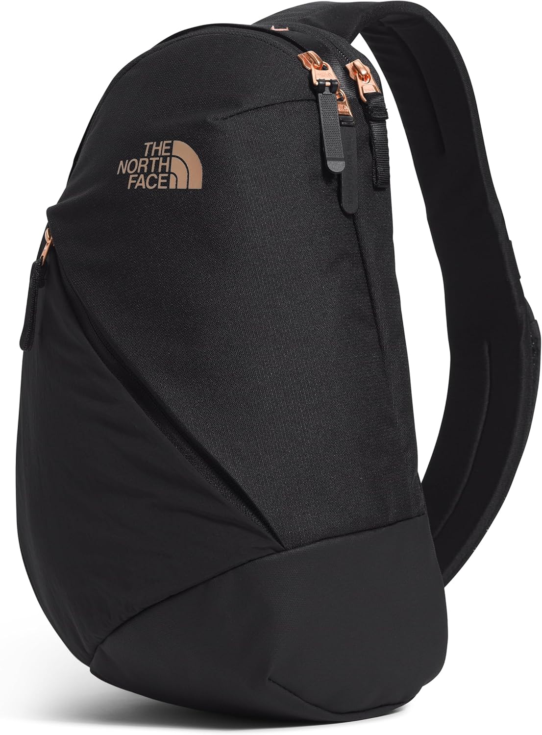 THE NORTH FACE Women's Isabella Sling | Slim Carry Crossbody Bag with Large Main Compartment, Water-Repellent Finish, Women-Specific Fit, TNF Black Light Heather/Burnt Coral Metallic-NPF, One Size