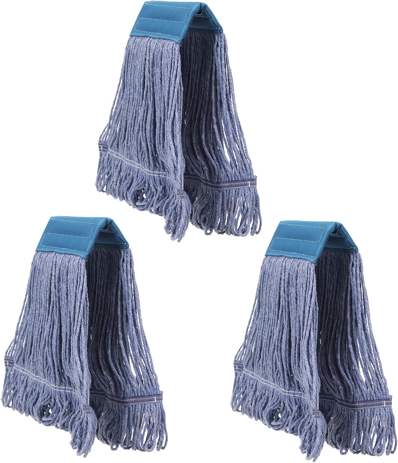 Yocada Looped-End String Wet Mop Head Refill Replacement Heavy Duty Cotton Commercial Industrial Grade Floor Cleaning 3PCS