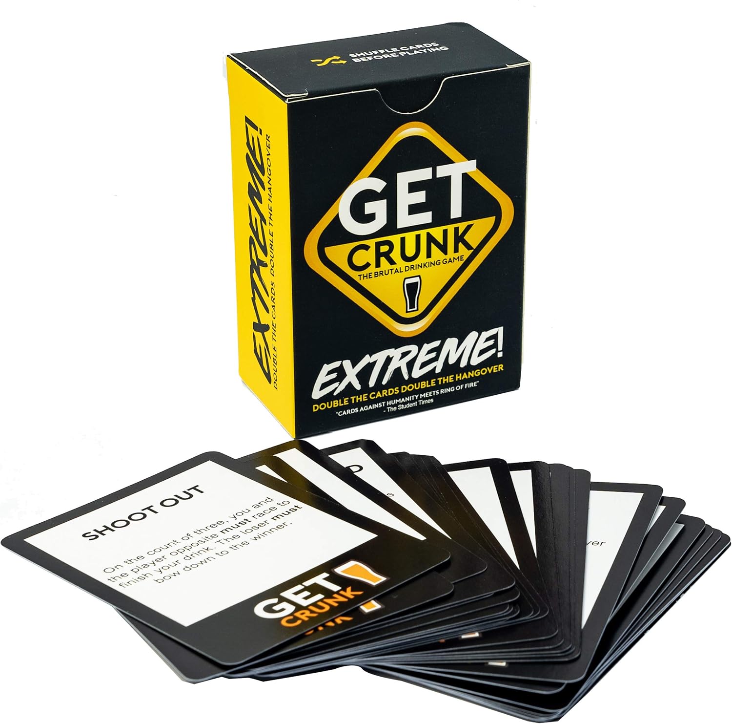 Get Crunk Extreme Volume 3 - The Brutal Card Drinking Game for Students, Pre Drinks, Stag and Hen Parties. You will be abused!