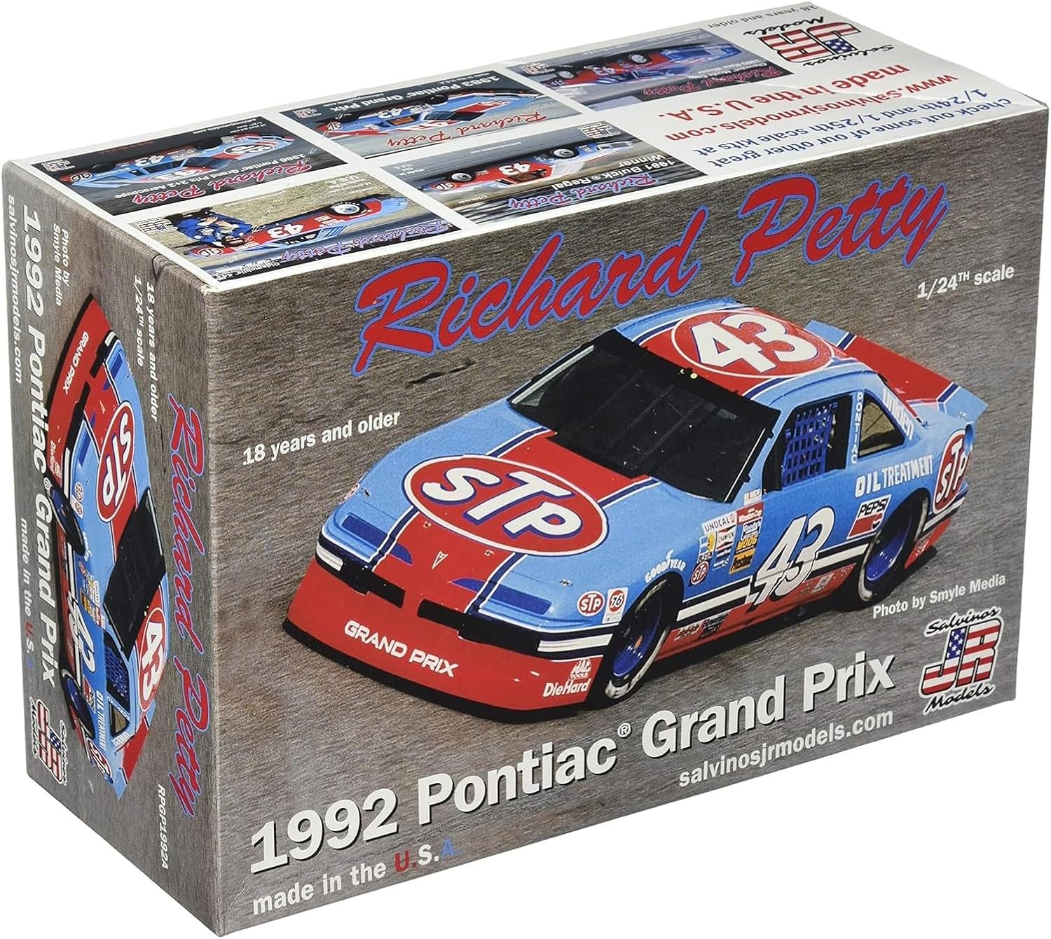 1:24 Scale Richard Petty 1992 Nascar Series Pontiac Grand Prix Model Car Kit