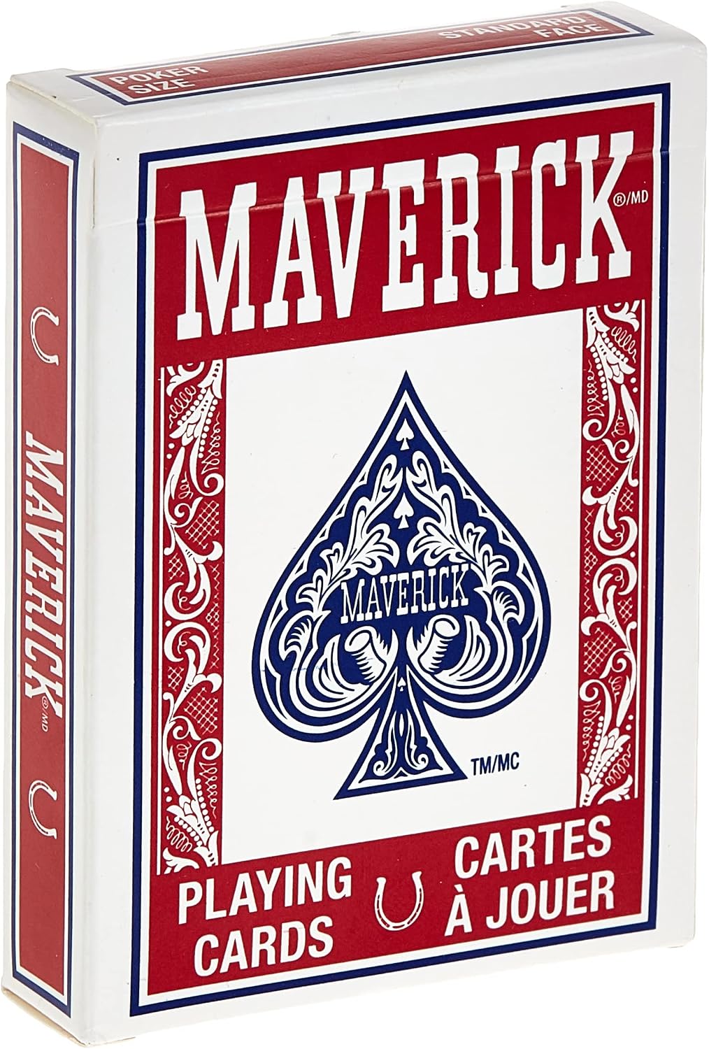 Maverick Poker Playing Cards feature regular index numbers Each Maverick Poker Deck measures 2.5 x 3.5 inches