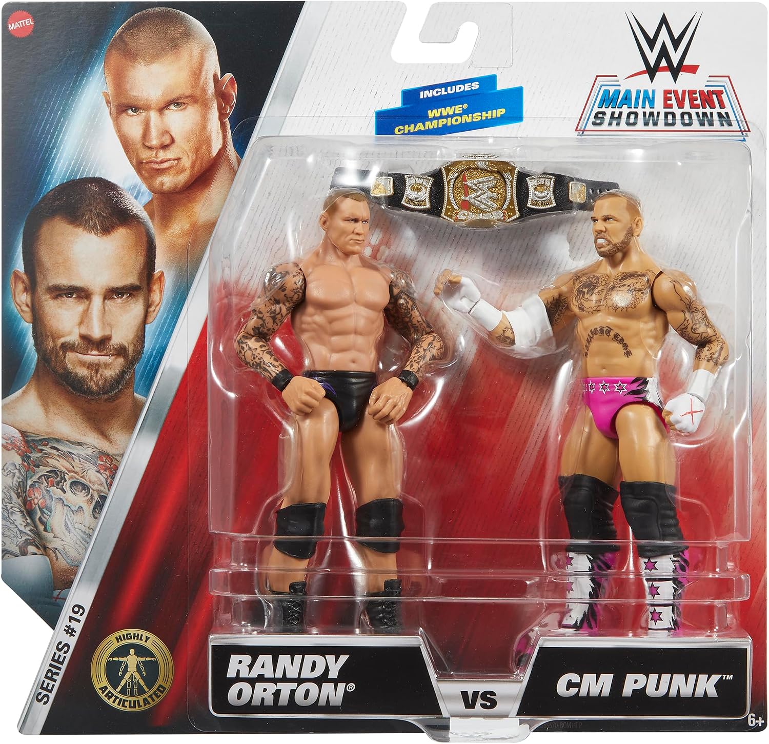 CM Punk & Randy Orton - WWE Main Event 2-Packs 19 Toy Wrestling Action Figures