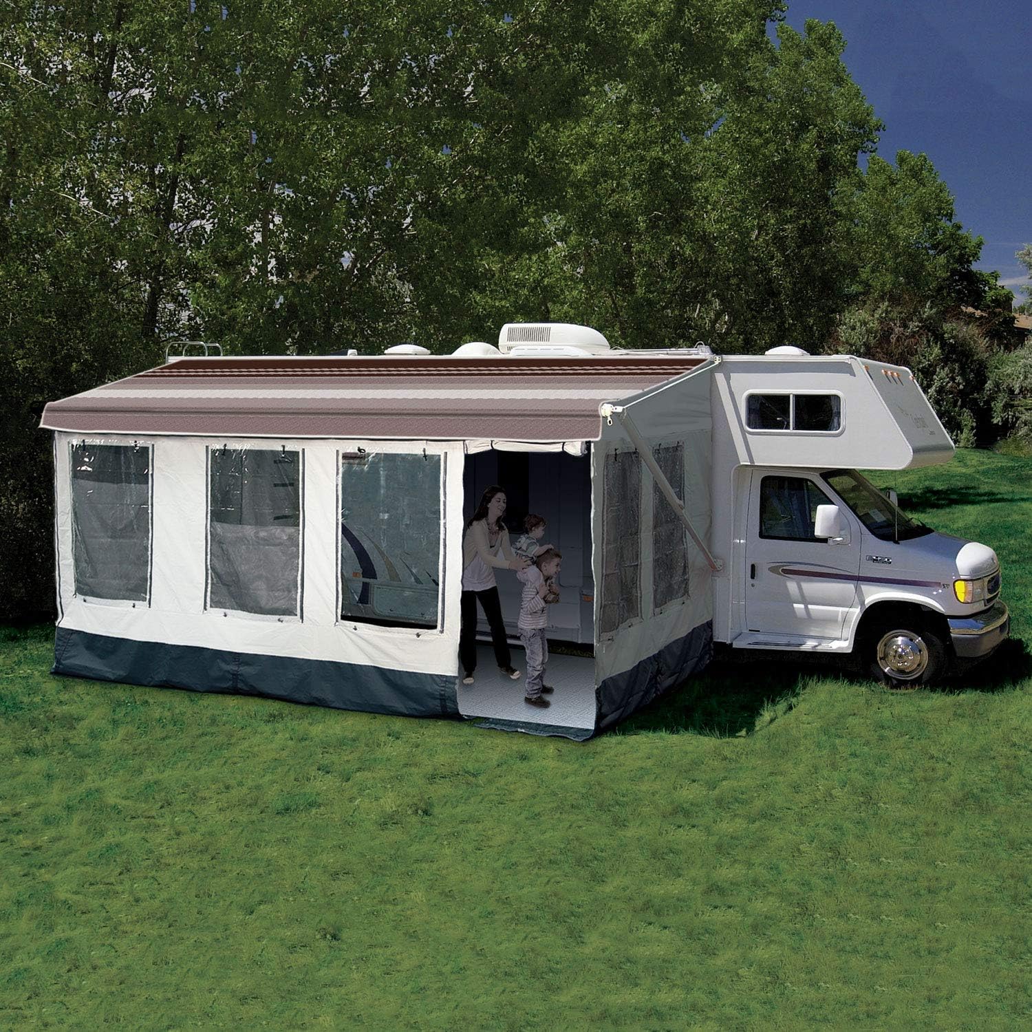 Carefree 211000A 10' - 11' Lightweight Buena Vista Room, Gray with Dark Gray Trim