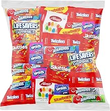 Halloween Bulk Assorted Fruit Candy - Starburst, Skittles, Gummy Life Savers, Air Heads, Jolly Rancher, Sour Punch, Haribo Gold-Bears, Gummy Bears & Twizzlers (32 Oz Variety Pack)