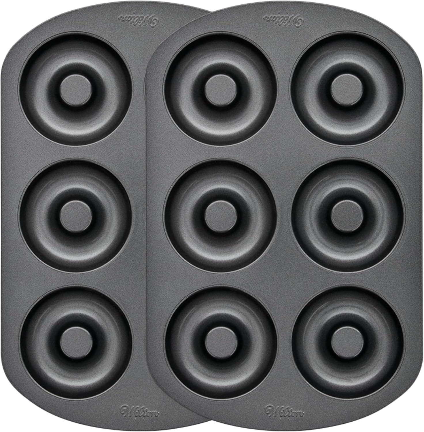 Wilton Gold Premium Non-Stick Warp-Resistant Bakeware, Made without PFAs, Donut Pan Set, 2-Piece, Packaging May Vary